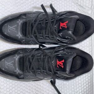 Louis Vuitton Black and Red Sneakers